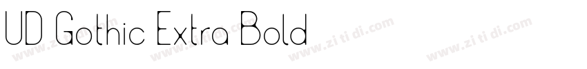 UD Gothic Extra Bold字体转换